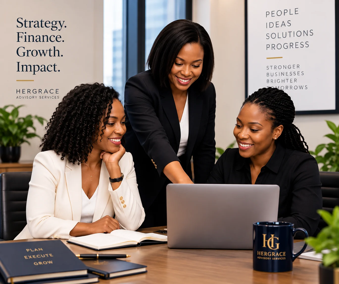 Black female entrepreneur engaged in business strategy planning session